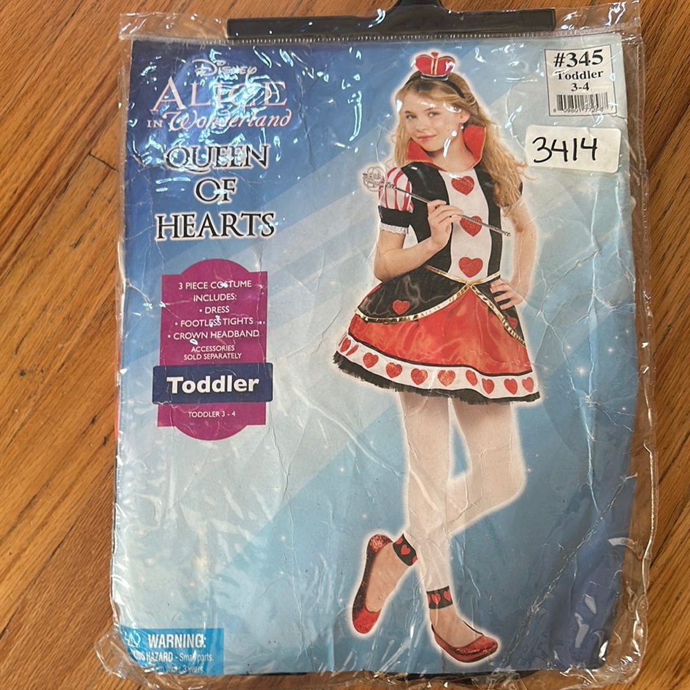 Disney Queen of Hearts Toddler Costume - Red, Black, and White